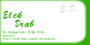 elek drab business card